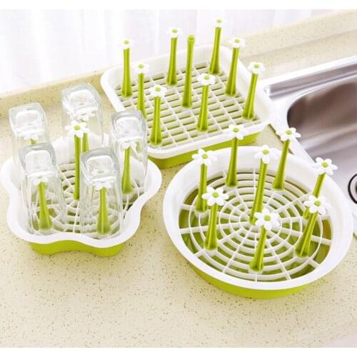 Foldabled cup drain rack kitchen storager bottle drain rack tea cup placement rack Glass water bottle drain drying rack