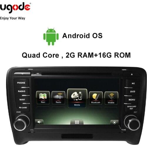Ugode Car DVD Multimedia Player GPS Navigation 7 Inches Screen Monitor Bluetooth Android OS For Audi TT Screen Changer Canbus