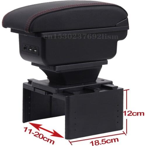 Universal Car Armrest central Universal model armrest box car accessories storage box modification Retrofit parts with USB LED