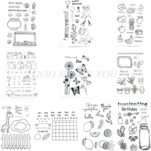 Giraffe Fruit Silicone Clear Seal Stamp DIY Scrapbooking Embossing Photo Album Decorative Paper Card Craft Drop Shipping