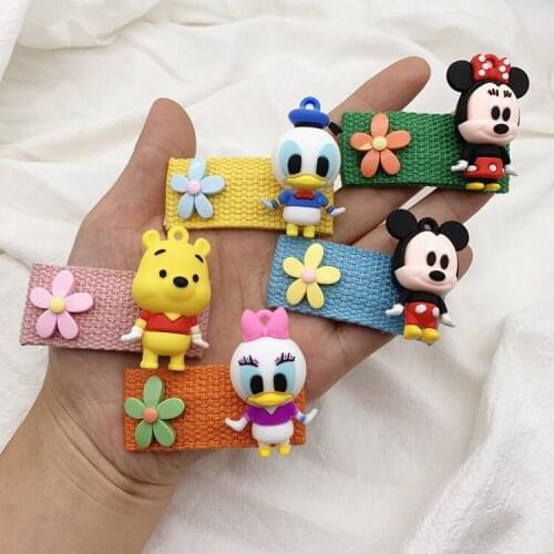 Disney girly cute cartoon hairpin childrens resin Mickey Minnie head buckle BB hairpin Donald Duck hair accessories 2 pcs
