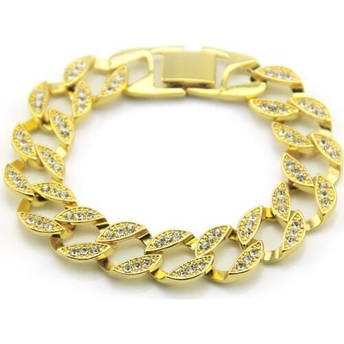 2021 2021 European And American Hot Selling Inlaid Hip-hop Bracelet Mens Style Full Bracelet Hip-hop Jewelry