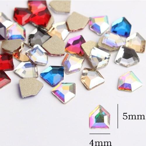 30 pcs Mix Color Epaulets Shape Nail Crystals Stones Flatback Rhinestones For Glass 3D Nails Design Art Decorations
