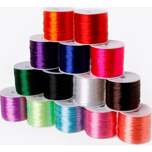 50m/roll 0.7mm 14 Colors for Selection Elastic Beading Stretch Wire/Cord/String/Thread For Clothes Shoes Bracelet Jewlery Making