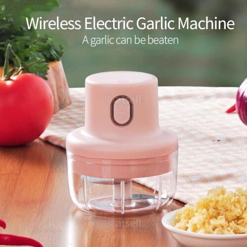 Wireless Electric Meat Garlic Grinder Food Chopper Mini Stainless Electric Multi-function Kitchen Chopper Meat Grinder Shredder