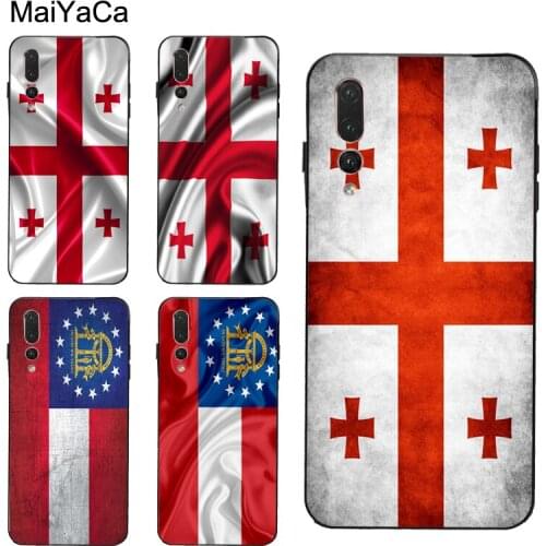 Georgia Grunge Flag Case For Huawei P30 Pro P20 P40 Mate 20 Lite P Smart 2019 Nova 5T Honor 8A 8X 9X 10i 20