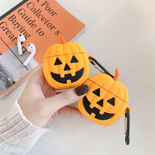 Halloween Pumpkin Cartoon Case For airpods 1 2 Pro Cover Wireless Earphone Case for Airpods pro 2 2nd Shockproof Soft TPU Funda