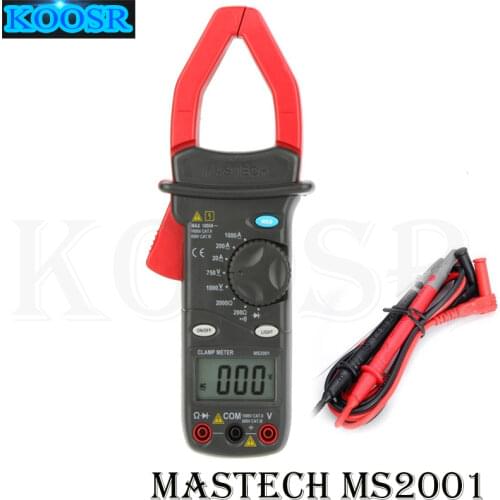 MASTECH MS2001 Digital AC Clamp Meters 1000A AC/DC Voltmeter Ammeter Ohmmeter Tester W/LCD Backlight Megohmmeter