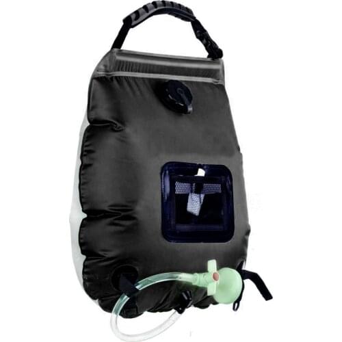 Shower Bag for Camping 5 Gallon/20L Solar Portable Bag with switch Hose and Shower Head for Outdoor Hiking Picnic Swimming