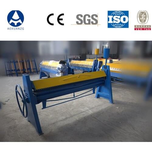1.5mm thickness 2000mm width TDF aluminum folding machine/sheet plate manual folding machine