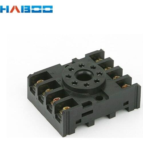 HABOO factory directly 10pcs/lot switch socket PCB MINI Relay socket (PF083A) 8 pin relay socket 10F-2Z-C1 socket for HH52P