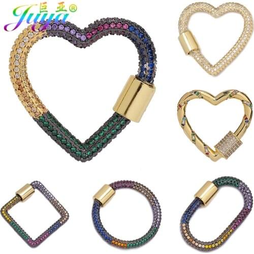 Juya DIY New Creative Pendant Carabiner Fasteners Screw Lock Clasps Accessories For Handmade Mesh Chains Pendant Jewelry Making