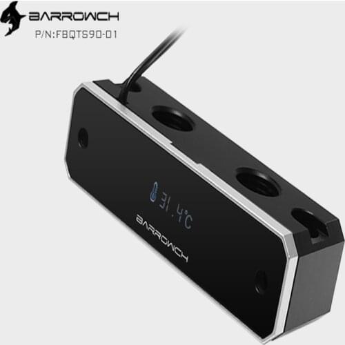 Barrowch digital display card water cooling head vertical dedicated 90 degree bridge head bridge FBQTS90-01