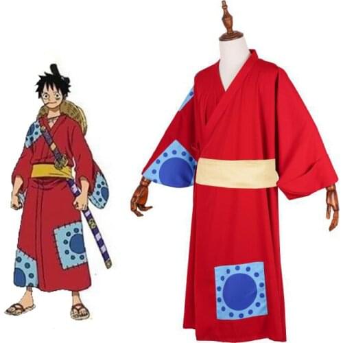 Anime One Piece Cosplay Kimono Monkey D Luffy Roronoa Zoro Nami Kimonos Costume Halloween Party Outfit Clothing