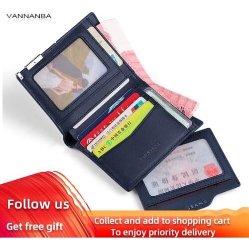 England Style Men Fashion Ultra-Thin Wallet Canvas Small Slim Purse Male Mini Card Holder Coin Pocket No Zipper Portable