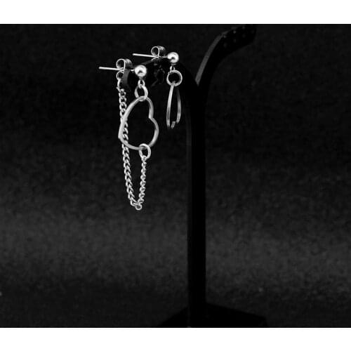 New KPOP DNA Korean stainless steel Star Bangtan Boys Album heart-shaped love Stud Earrings Jewelry Accessories Mens And Women