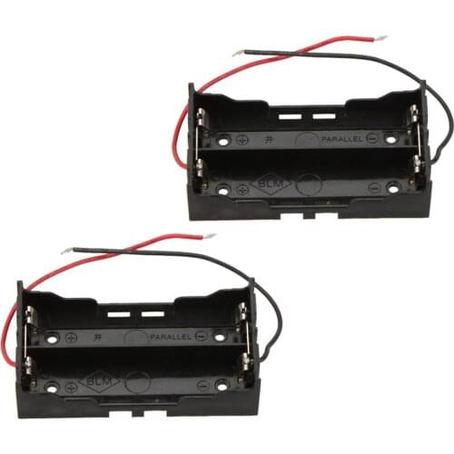 MasterFire 500pcs/lot Black Plastic 2 Slots 2 x 3.7V 18650 Battery Holder Storage Box Container For 2 x 18650 Batteries Case