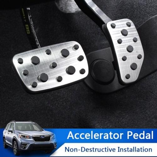 QHCP Car Footrest Brake Accelerator Gas Pedal Rubber Stainless Steel 2Pcs 3Pcs For Forester 2019 XV 2018 2019 Interior Accessory