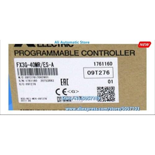 New FX3G-40MR/ES-A PLC Main Unit DI 24 DO 16 Relay 100 To 240V AC FX3G-40MR-ES-A FX3G-40MR ES-A