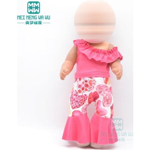 Doll Clothes Shiny skirt, flared pants for 43 cm toy new born doll baby 18 Inch American doll OG Girls gift