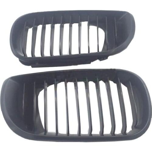 Car Style 2Pcs Gloss Black Kidney Cars Front Grille for BMW E46 3 Series 4 Door 318I 320I 325I 330I 2002-2005