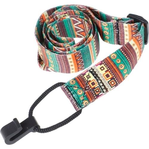 1Pc Bass Strap Belt with Leather End for Acoustic Guitar Bass Ukulele Electric Guitar Electric Guitar Strap