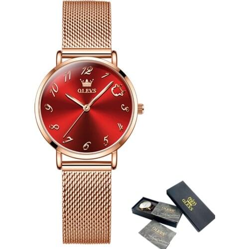 OLEVS Luxury Ladies Watch Mesh Stainless steel Casual Bracelet Quartz Watch Watch Ladies Watch Clock reloj mujer relogiofeminino