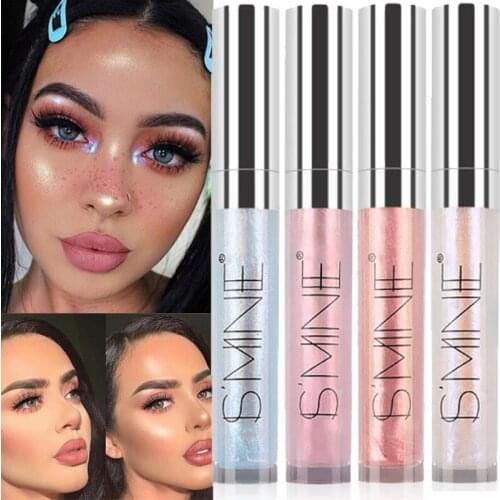 1Pc Liquid Highlighter Face Brighten Glow Shimmer Makeup Highlight Contour Facial Illuminator Brightening Waterproof Highliter