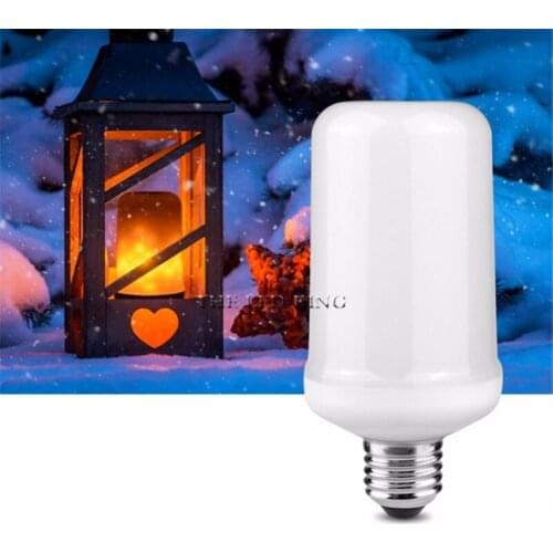 1- 10X New Arrival E27 E14 2835SMD LED lamp Flame Effect Fire Light Bulbs 15W Flickering Emulation flame Lights AC85-265V