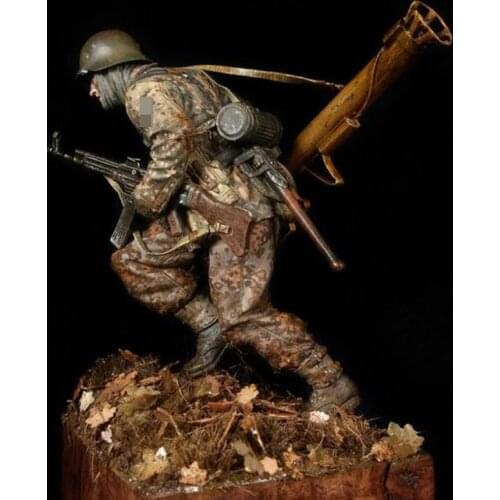 1 / 16 Resin Soldier model Military World War II armor Grenadier white model operation 571