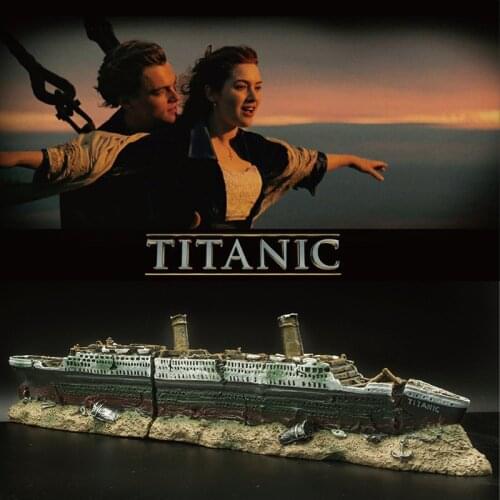 1pcs cheap famouse movie Boat Ship fish tank Aquarium Decoration Ornament 38X9X5CM