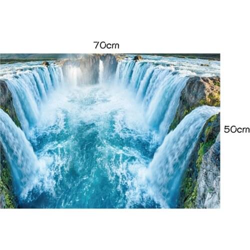 1pc Multicolor Waterfall Floor Wall Sticker Removable Mural Decals Vinyl Art Wall Stickers Living Room And Home Decoration