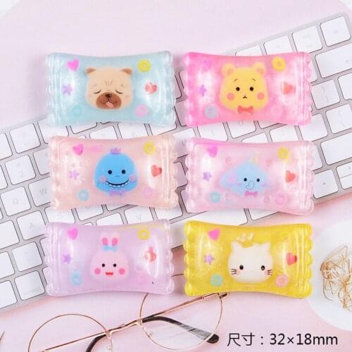 100pcs/lot 32X18mm Kawaii Resin Sweet Candy Cabochon Flatback For Scrapbooking Craft DIY Embellishment Decorative Favor