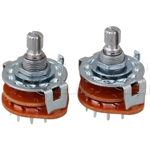 2pcs 6Way Guitar Amplifier Rotary Switch for Custom Wiring