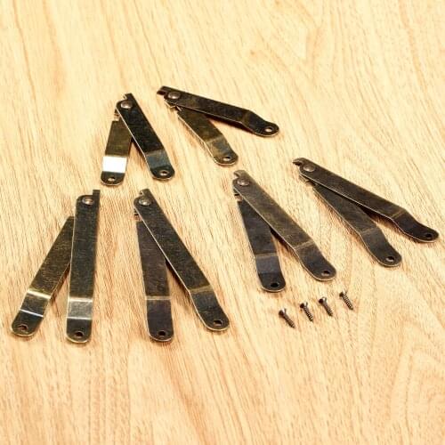 2Pcs Antique Bronze Retro Lid Support Stay Hinges Cupboard Display Cabinet Door Jewelry Box Case Upholstery Furniture Hinges