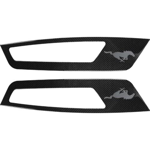 Custom interior front car door panel cover 2pcs carbon fiber sticker