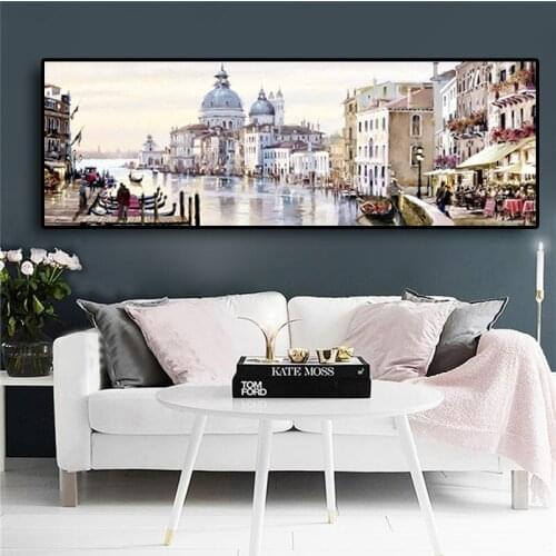 Abstract Venice City of Water diamond Painting full diamond embroidery Boats Buildings cross stitch kits home decor gift