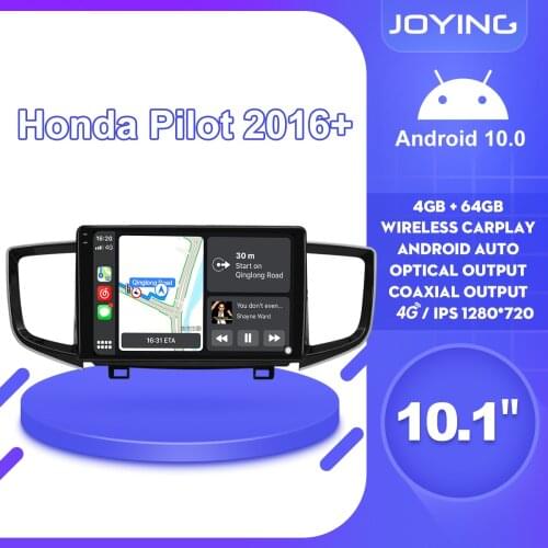 10''Android 10 Car Radio Stereo Autoradio 1Din Head Unit Carplay 4G DVR For Honda Pilot 2016+ Multimedia Player Steering Wheel