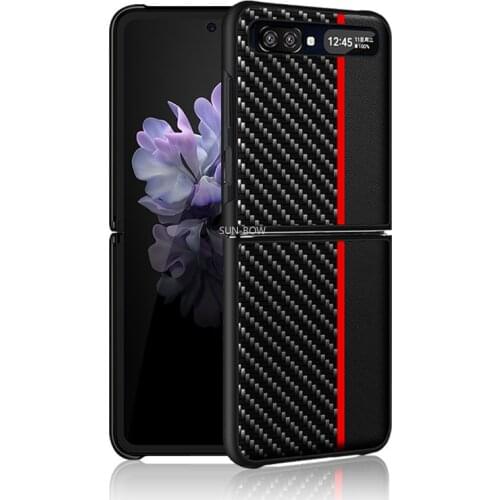 For Samsung Galaxy Z Flip 5G Case Luxury Leather Fiber Cover All-inclusive Explosion Proof Cover Shell for Samsung Z Flip Case