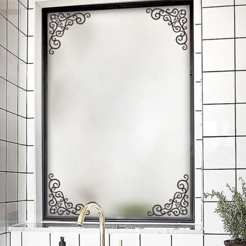 Black iron style pattern wall sticker show window cabinet home decorations mural background wallpaper removable stickers