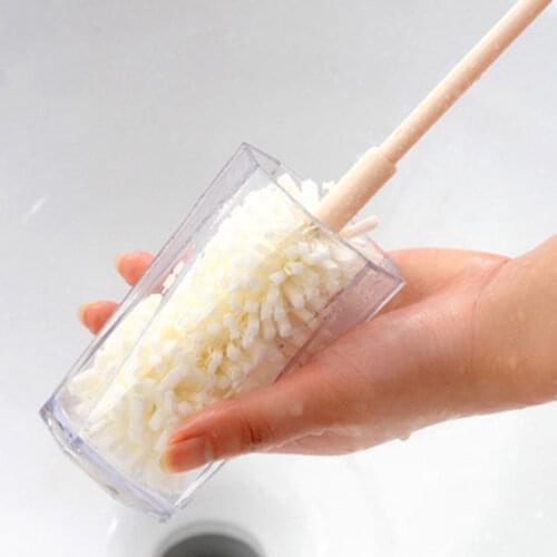 Bottle Cleaning Brushes Long Handle Kitchen Sponge Cup Kettle Jugs Brush Cleaner Home Office