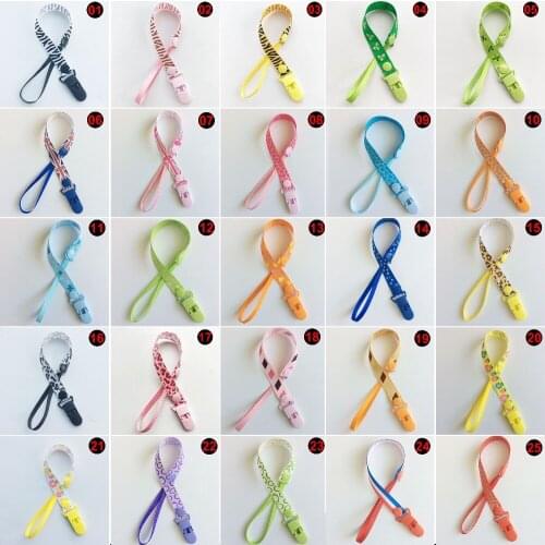 Baby Pacifier Clip Chain for soothers Ribbon Chupetas funny Soother dummy holder Leash Strap Nipple Holder Infant Feeding K0167