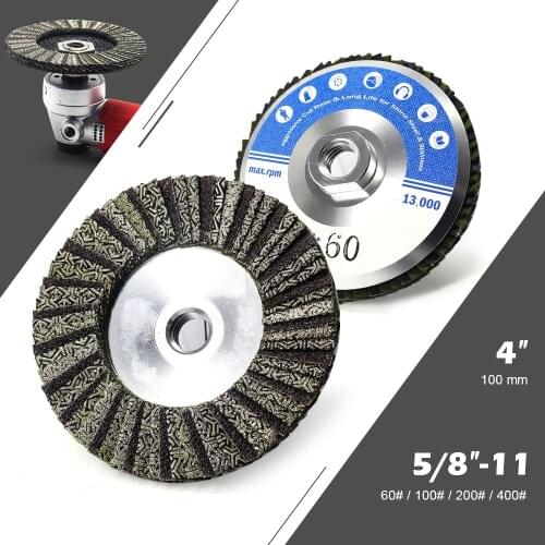 4 inch 100mm with Aluminum backer diamond electroplated Flap Disc Polishing Wheels For Grinder Dry Wet Flap Disc