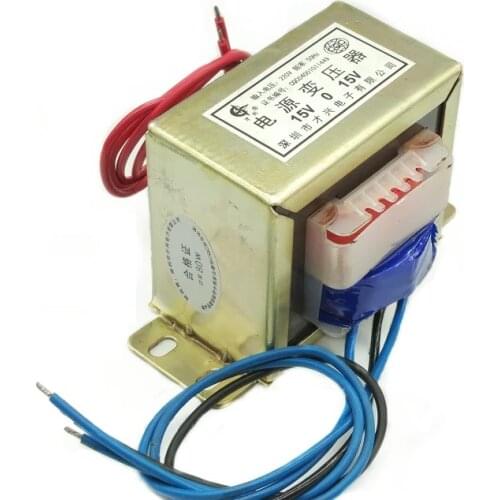 EI-80W type transformer AC 220V to double 15V 2.66A AC 15V*2 80W power amplifier transformer