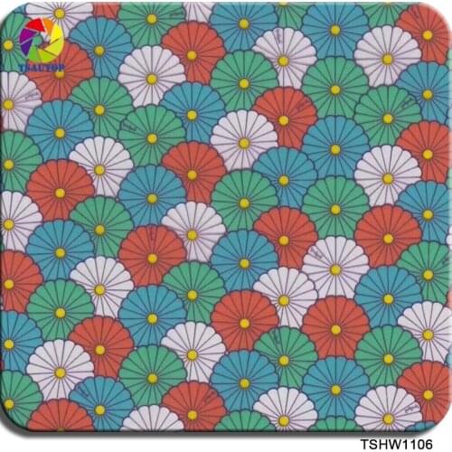 Free shipping TSAUTOP Size 0.5m width flower hydrographics film aquaprint wdf1106
