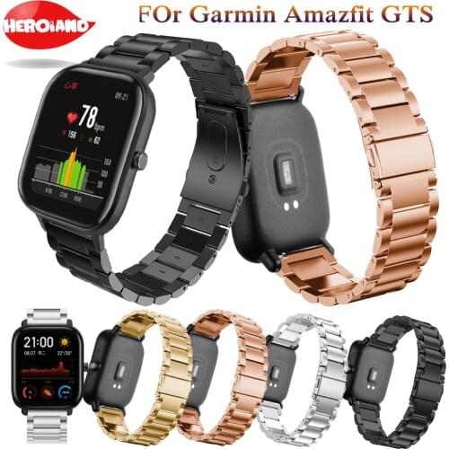 For Huami Amazfit GTS Classic sport style Strap watchBand For Samsung Galaxy Watch 42mm Metal Bracelet Stainless Steel Wristband