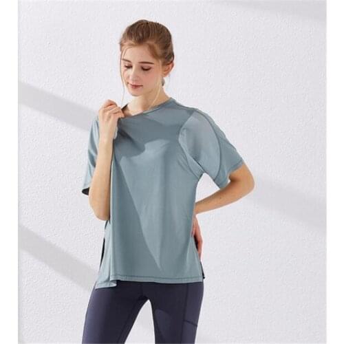 Summer Sports T-Shirt Gym Clothes Yoga Shirt Workout Tops For Women Fitness Quick Dry Short Sleeve