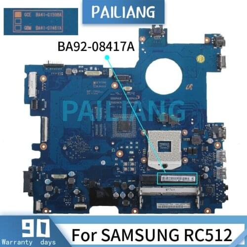 PAILIANG Laptop motherboard For SAMSUNG RC512 Mainboard BA41-01598A BA92-08417A HM65 DDR3 tesed