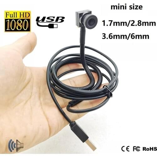 1080P Mini Micro USB Camera Small Size UVC Free Driver 2.8mm/3.6mm/6mm Wide Angle Lens Secret Webcam ATM Home Security System