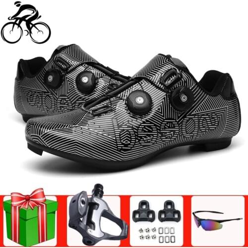Men Road Cycling Shoes Sapatilha Ciclismo Women Self-locking Breathable Bicycle Riding Wear-resistant Outdoor Sneakers